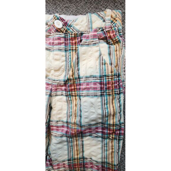 Free‎ People Marlowe Yarn Dye Slouchy Plaid Tan Trousers Pants Womans Sz 2 NEW - Picture 4 of 10